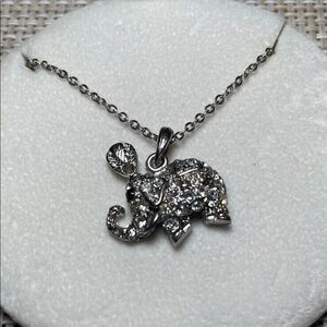 Elegant Silver Elephant Pendant Necklace